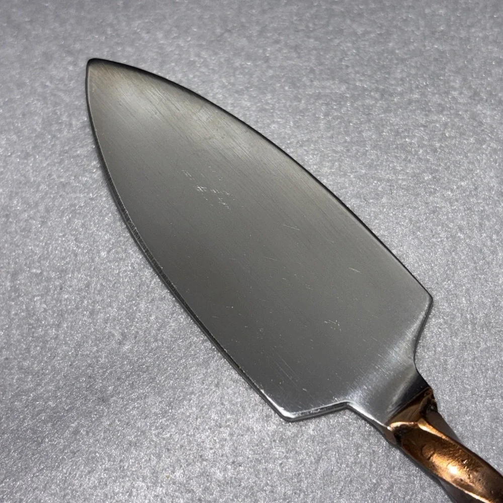 Forged Cheese Board Serving Utensil Set 4pc Stainless Steel Twisted Handles EUC